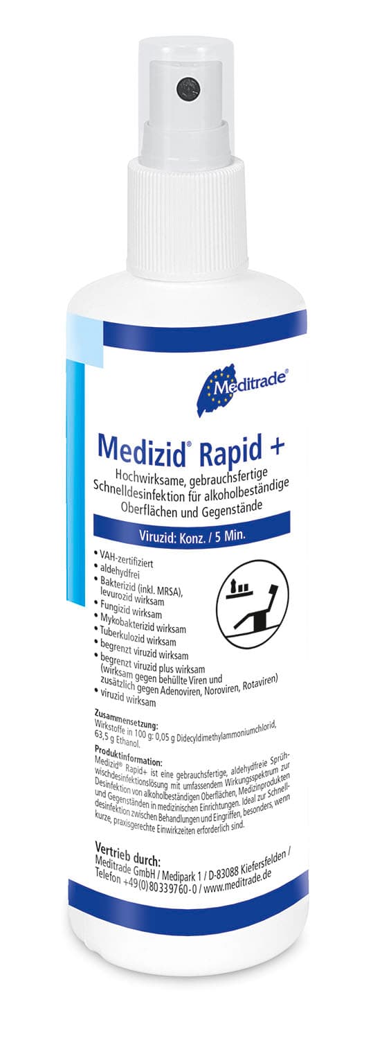 Flächendesinfektion Medizid Rapid+ 250 ml mit Sprühkopf